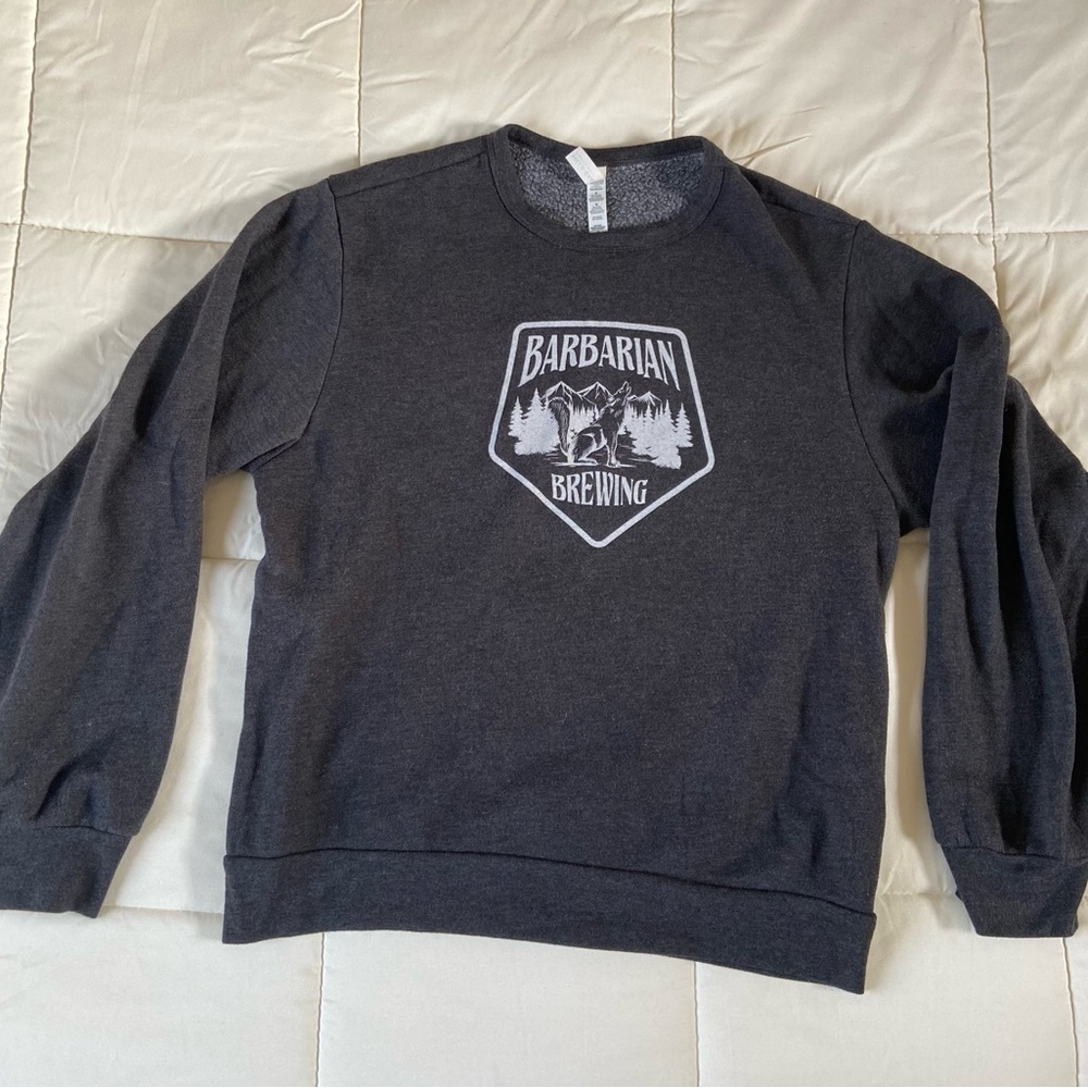 Grey Fleece Barbarian Brewing Crewneck